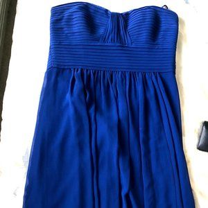 BCBGMaxAzria Royal Blue Strapless Formal Dress